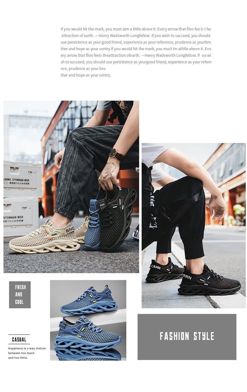 Lichte en ademende hardloopschoenen van mesh voor heren detail 1