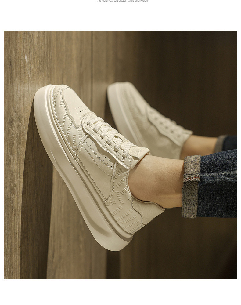 Men's Breathable Platform Lace-Up Casual Shoes detail 7