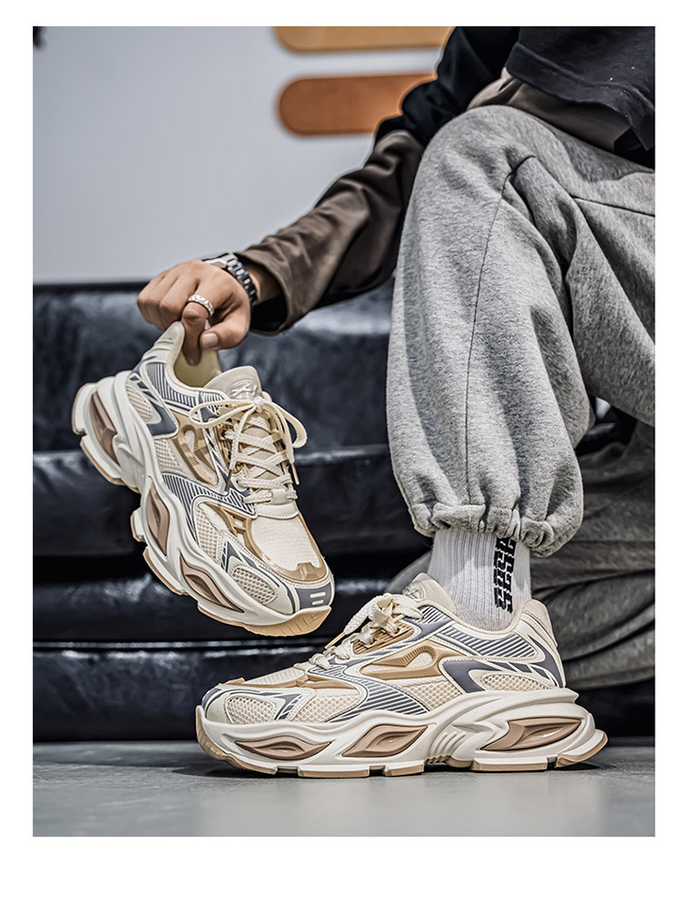 Atmungsaktive Herren-Sneaker mit dämpfender Plateausohle detail 9