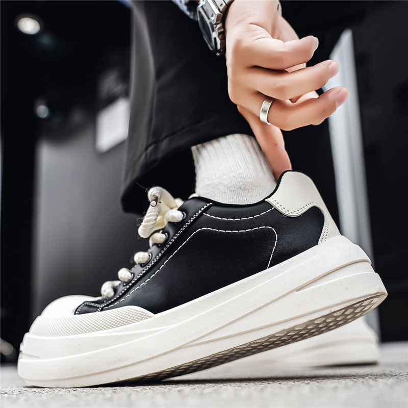 Gedämpfte Plateau-Freizeitschuhe für Herren mit Schnürung 3