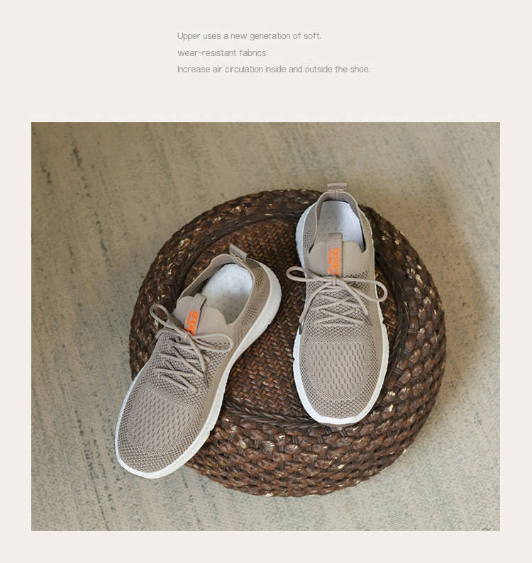 Unisex atmungsaktive leichte Sneaker aus Strickgewebe detail 3