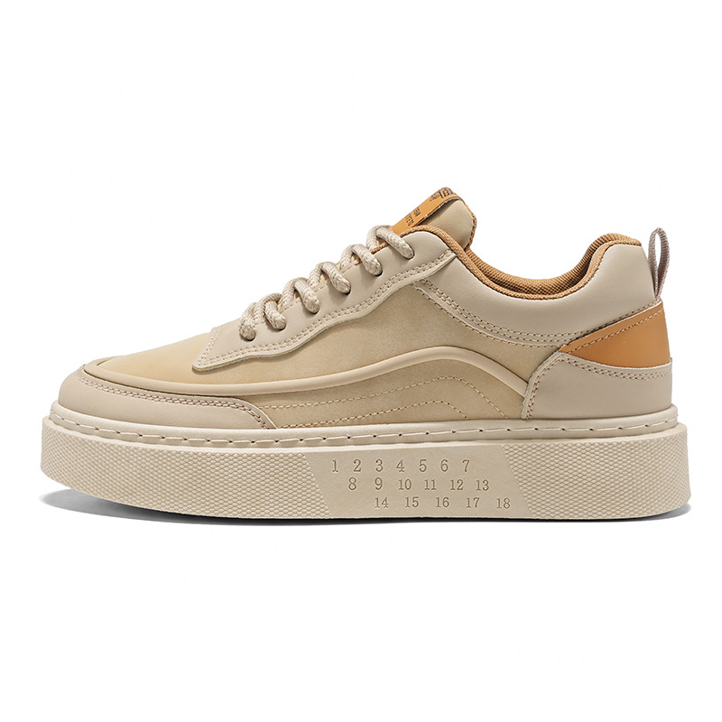 Herren Plateau Freizeitschuhe zum Schnüren aus PU-Leder 6