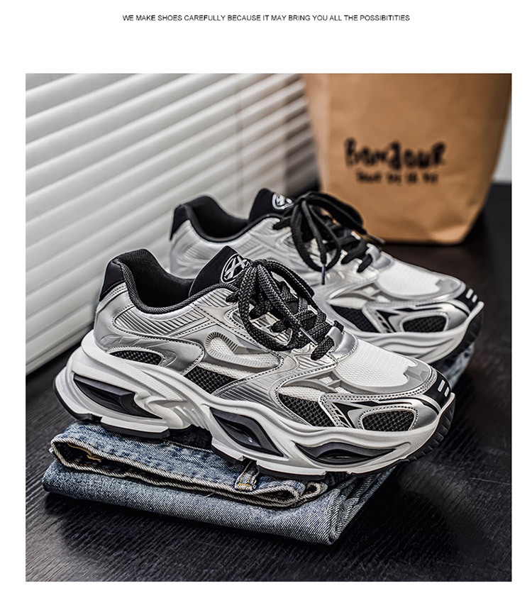 Atmungsaktive Chunky Plateau-Sneaker für Herren detail 14