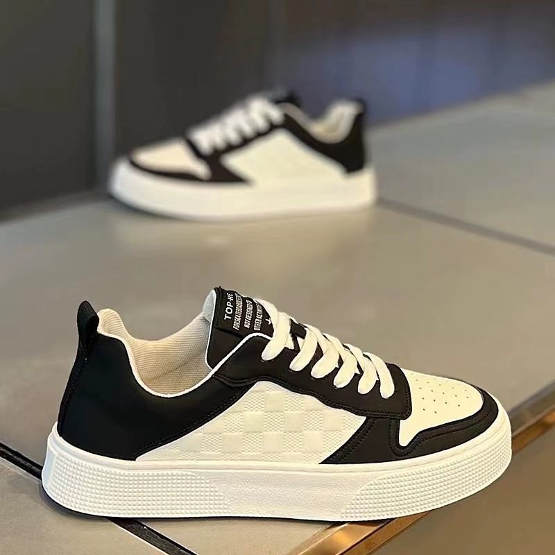 Unisex Lace-Up PU Leather Casual Sneakers 4