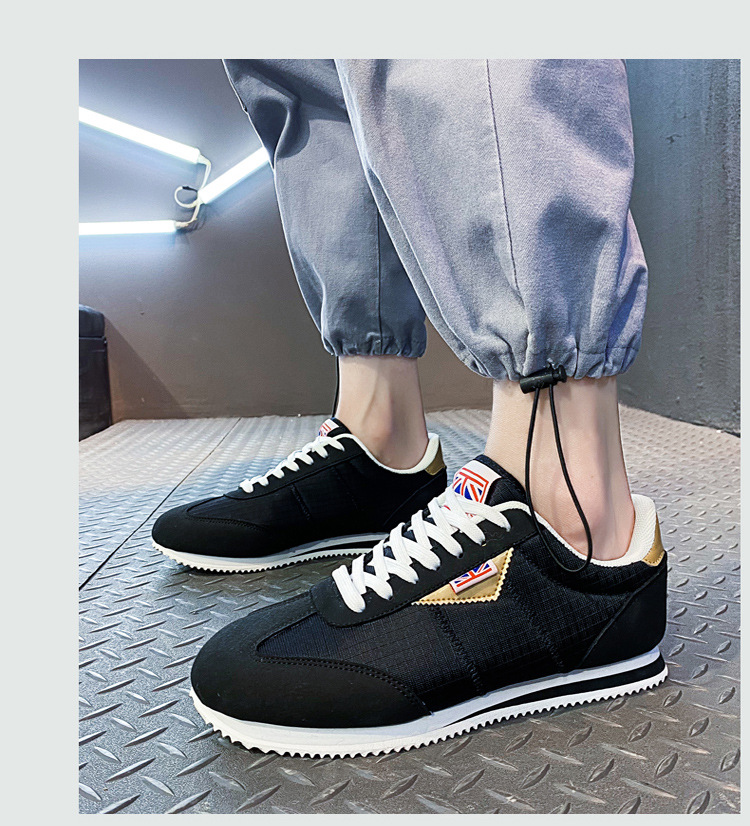 Atmungsaktive, leichte Schnür-Sneaker für Herren im Retro-Look detail 8