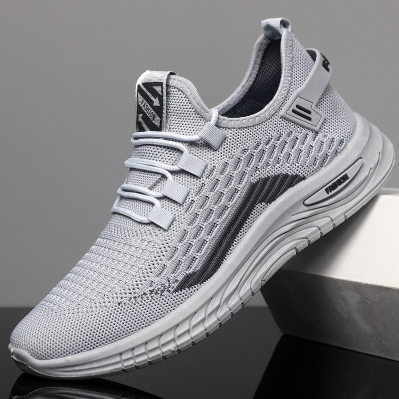 Scarpe da corsa da uomo in mesh traspirante leggere con lacci