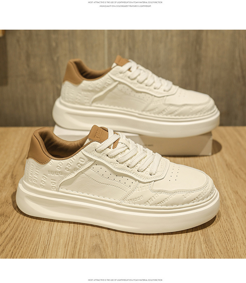Men's Breathable Platform Lace-Up Casual Shoes detail 6
