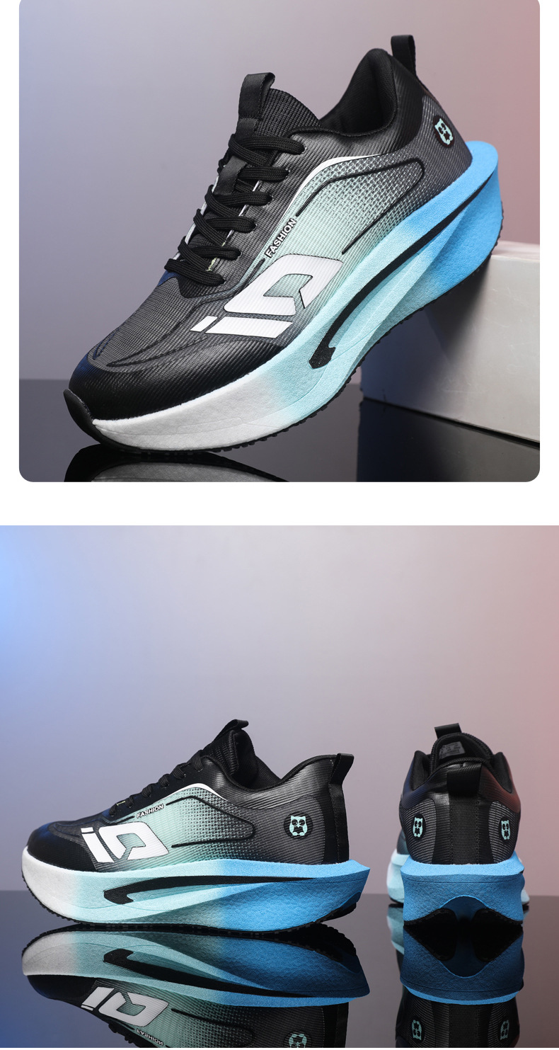 Atmungsaktive Herren-Laufschuhe mit dämpfender Plateausohle detail 10