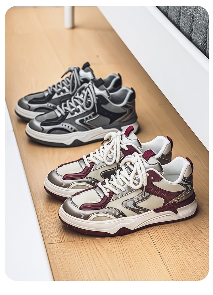 Plateau-Sneaker für Herren mit Colorblock & Schnürung detail 9