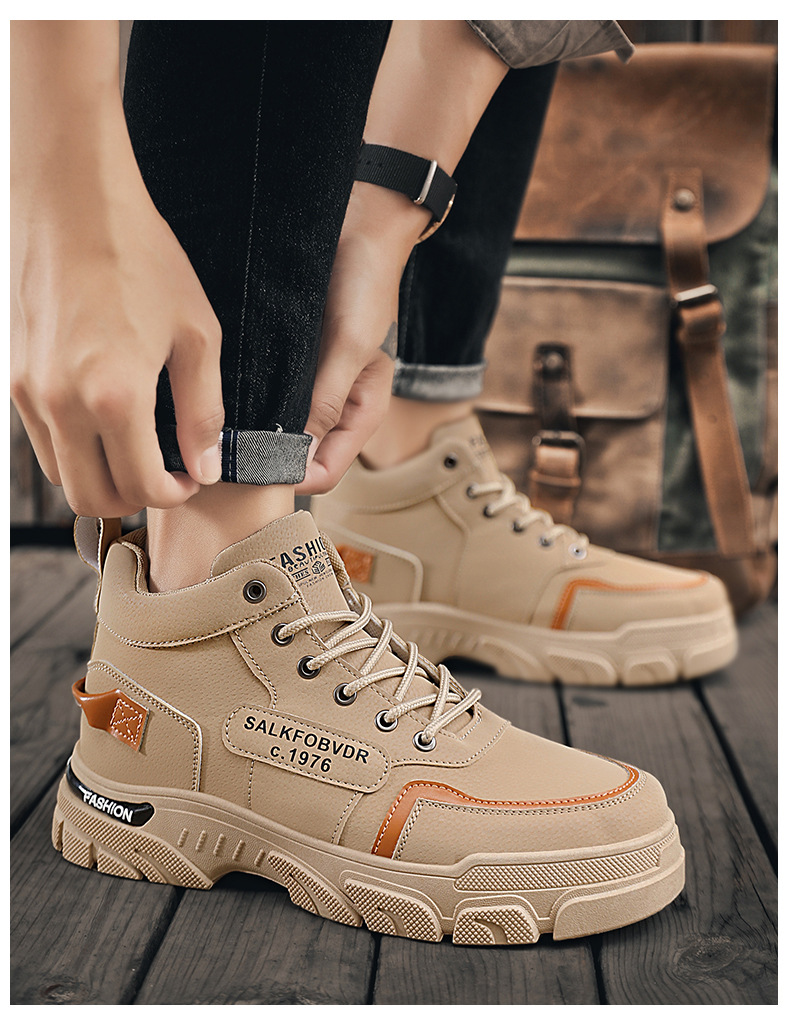 Rutschfeste, strapazierfähige Schnürstiefel für Herren – Stiefeletten detail 7