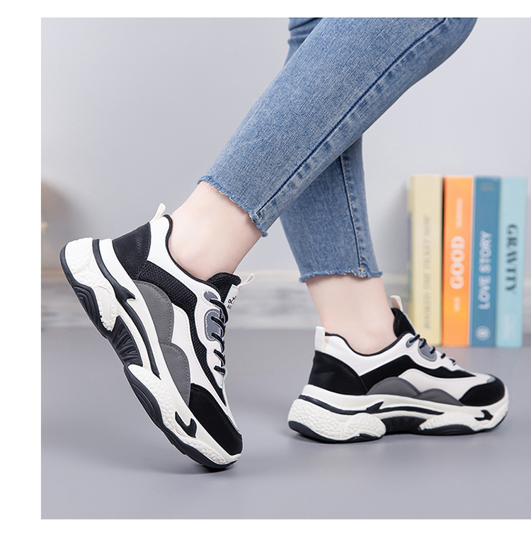 Women's Breathable Colorblock Platform Casual Sneakers detail 7
