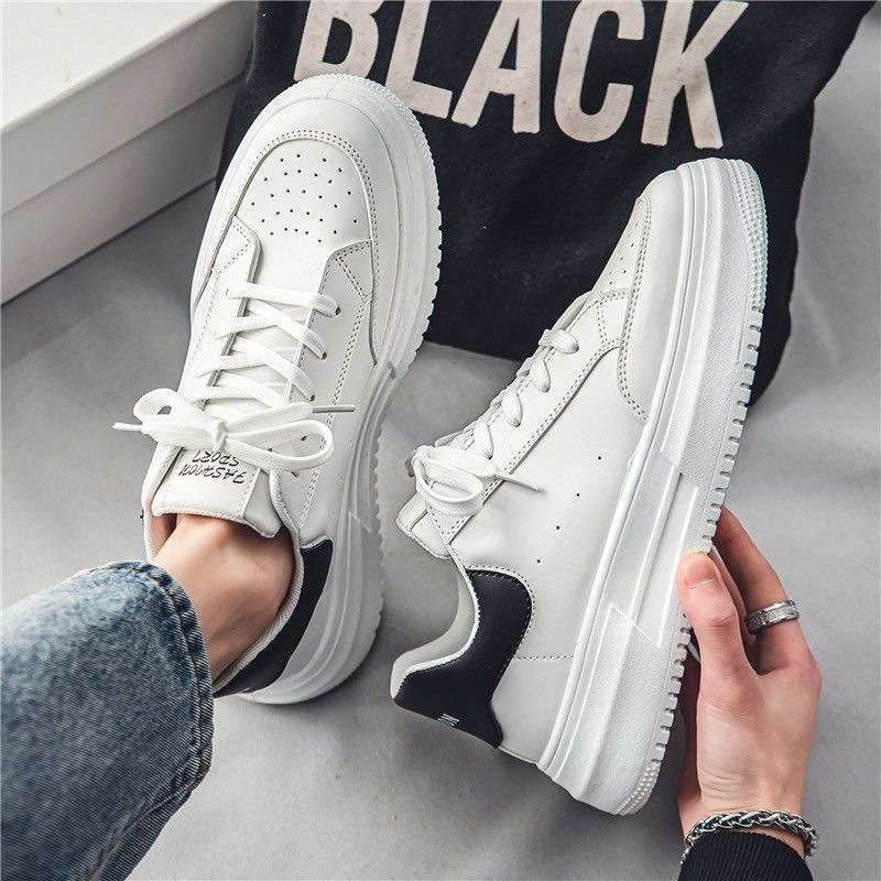 Schnür-Plateau-Sneaker für Herren aus PU-Leder | Freizeitschuhe 4