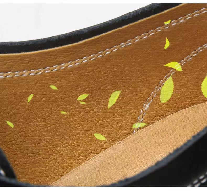 Rutschfeste Herren-Freizeitschuhe aus Leder mit Schnürung detail 2