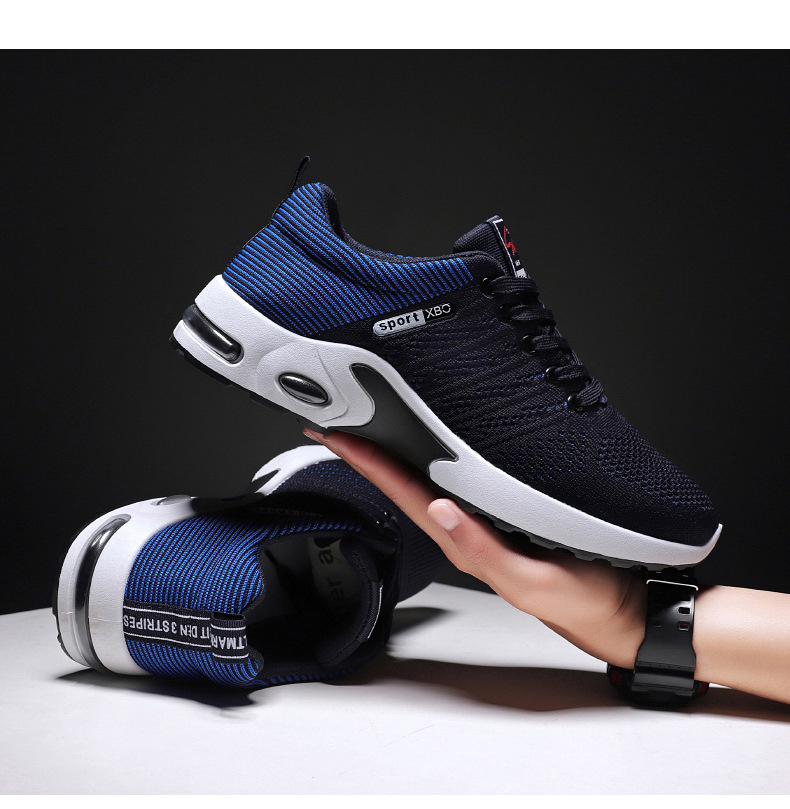Men's Breathable Cushioned Lace-Up Running Shoes detail 12