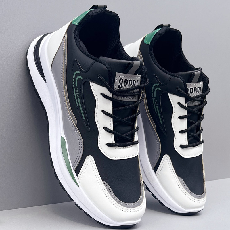 Men's Breathable Colorblock Lace-Up Running Shoes detail 10
