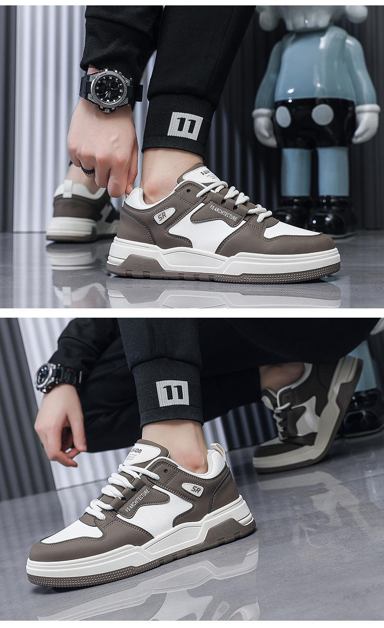 Men's Colorblock Lace-Up Skate Shoes detail 5
