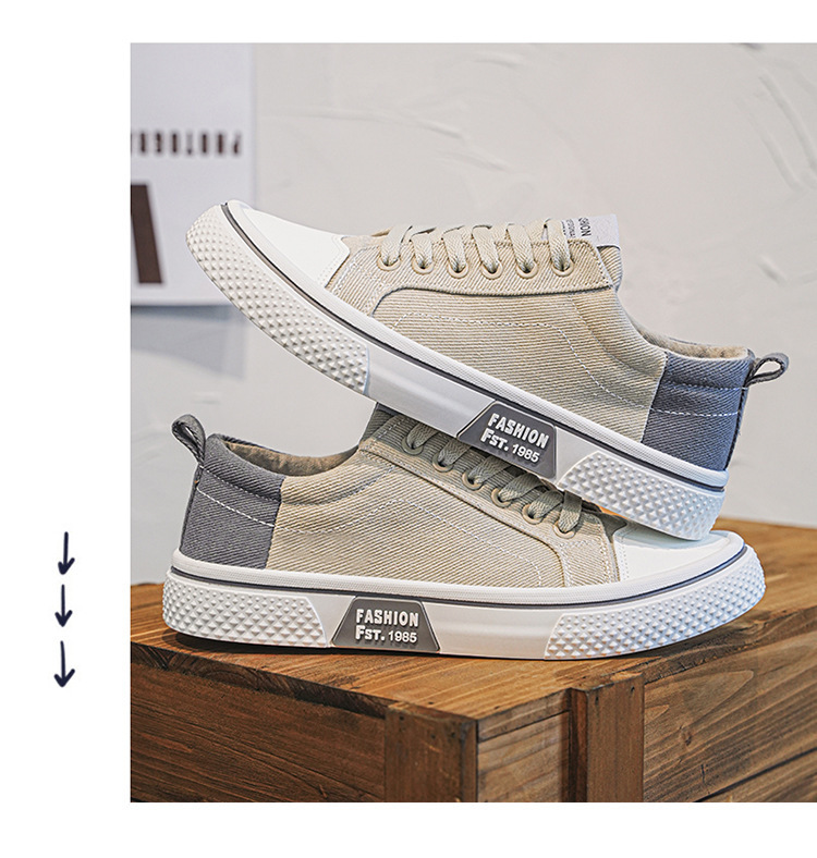 Atmungsaktive Herren-Freizeitschuhe aus Canvas mit Schnürung detail 17
