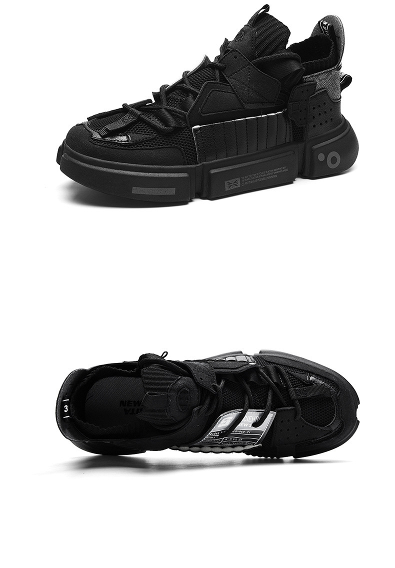 Chaussures casual unisexes respirantes à plateforme style color-block detail 5