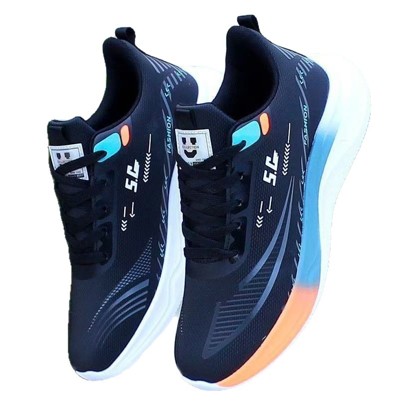 Men's Breathable Cushioned Lace-Up Running Shoes 6