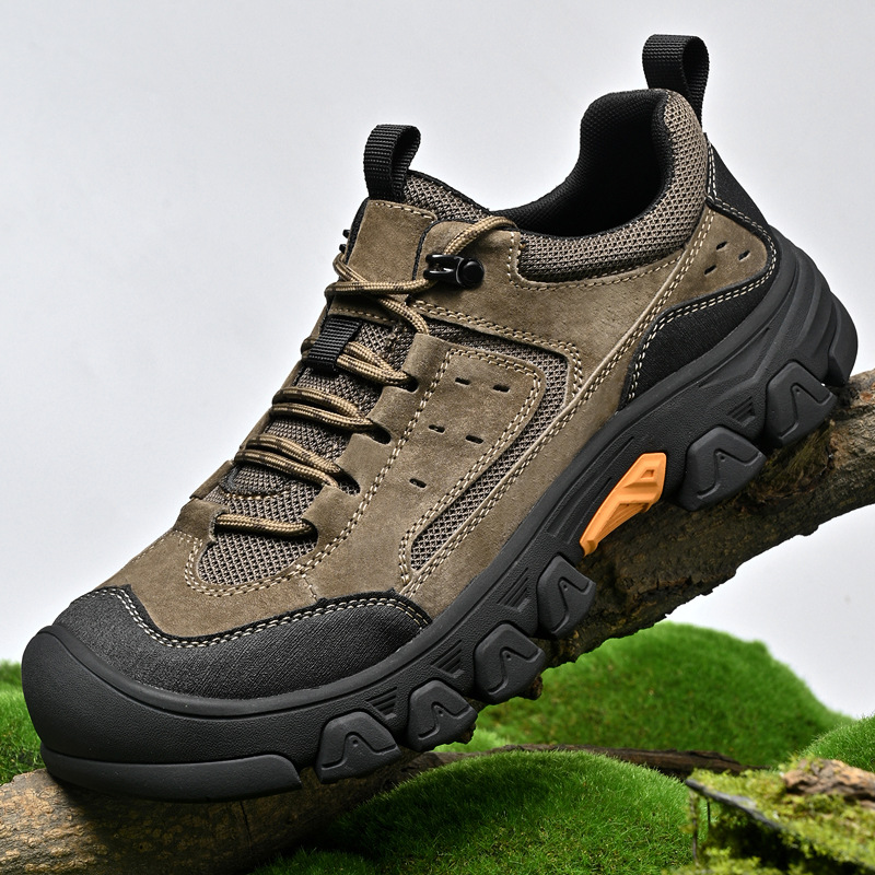Sneakers sportive da uomo in pelle scamosciata traspiranti antiscivolo