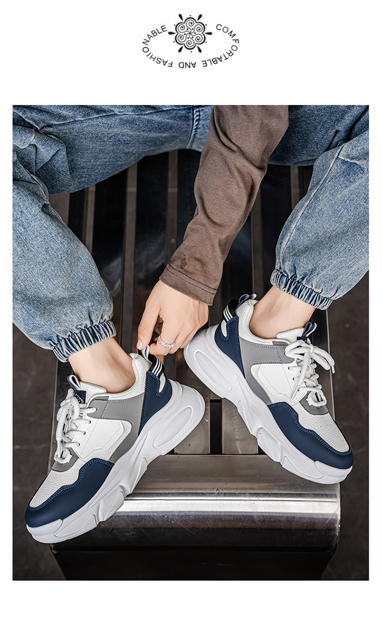 Men's Platform Cushioned Lace-Up Casual Shoes detail 4