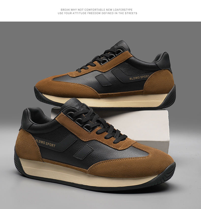 Men's Vintage Cushioned Lace-Up Casual Sneakers detail 2