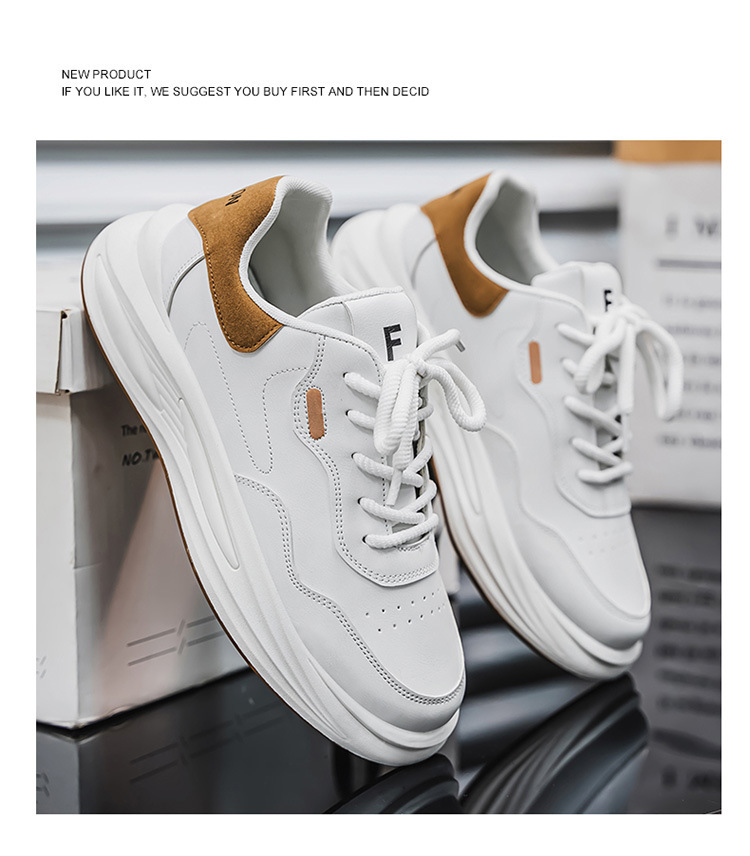 Gedämpfte Plateau-Sneaker für Herren mit Schnürung detail 5
