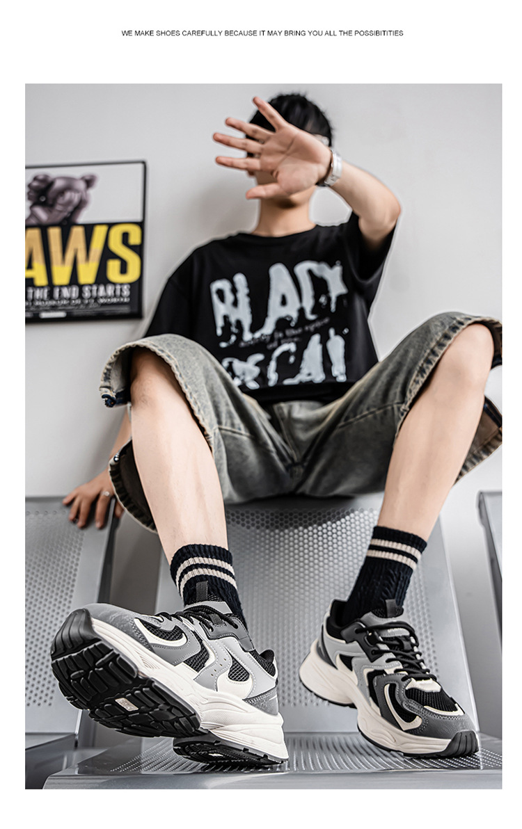 Men's Breathable Cushioned Platform Casual Shoes detail 9