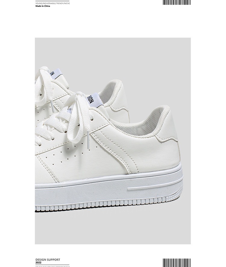 Men's Breathable PU Leather Lace-Up Sneakers detail 4