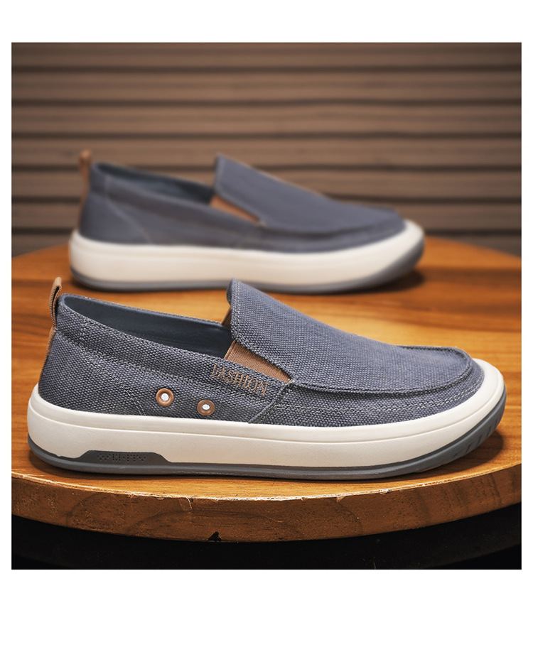 Men's Breathable Canvas Slip-On Casual Shoes detail 14