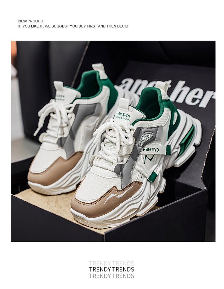 Zapatillas de deporte para hombre con plataforma y diseño color block detail 5