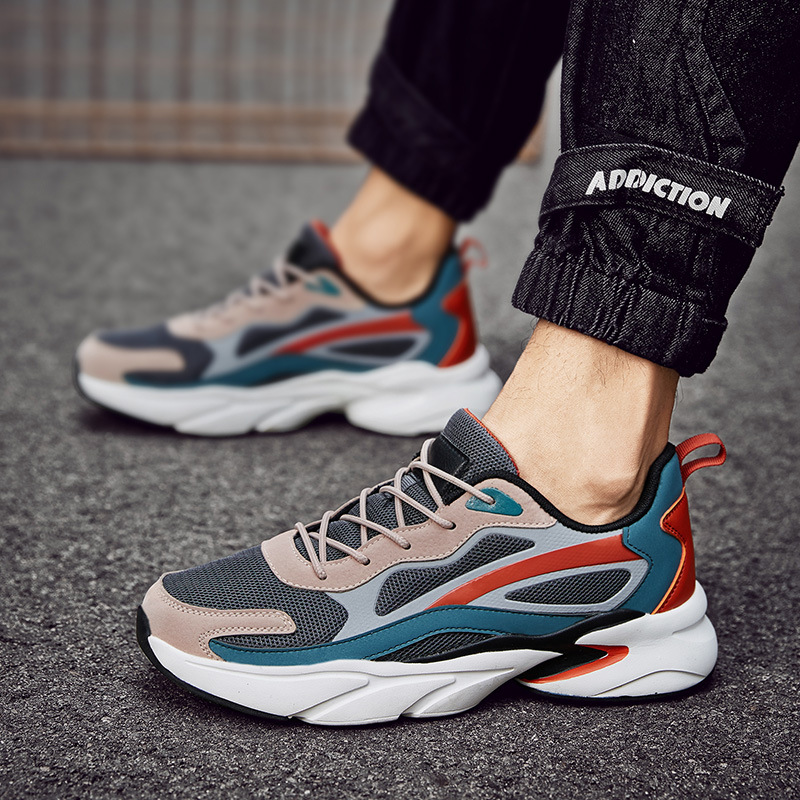 Atmungsaktive Chunky Plateau-Sneaker aus Mesh für Herren 3