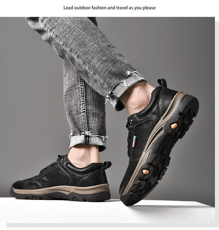 Men's Non-Slip PU Leather Outdoor Casual Shoes detail 1