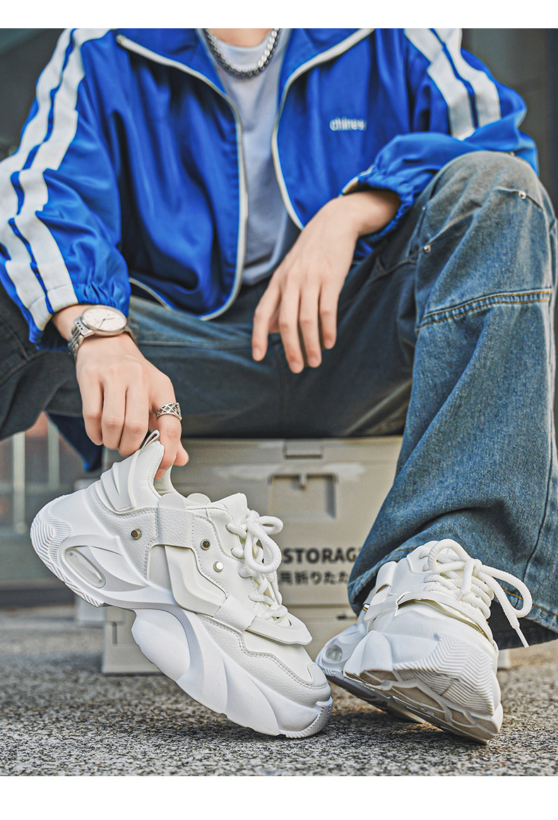 Unisex Chunky Plateau-Sneaker mit Luftpolsterung für den Alltag detail 12