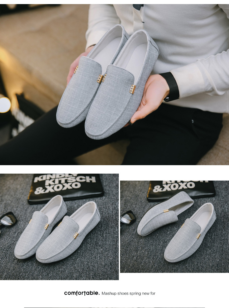 Men's Lightweight Canvas Slip-On Casual Shoes detail 3