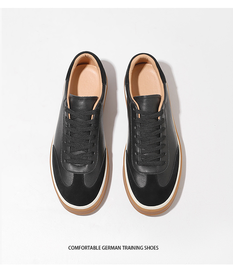Men's Vintage Leather Lace-Up Casual Shoes detail 12