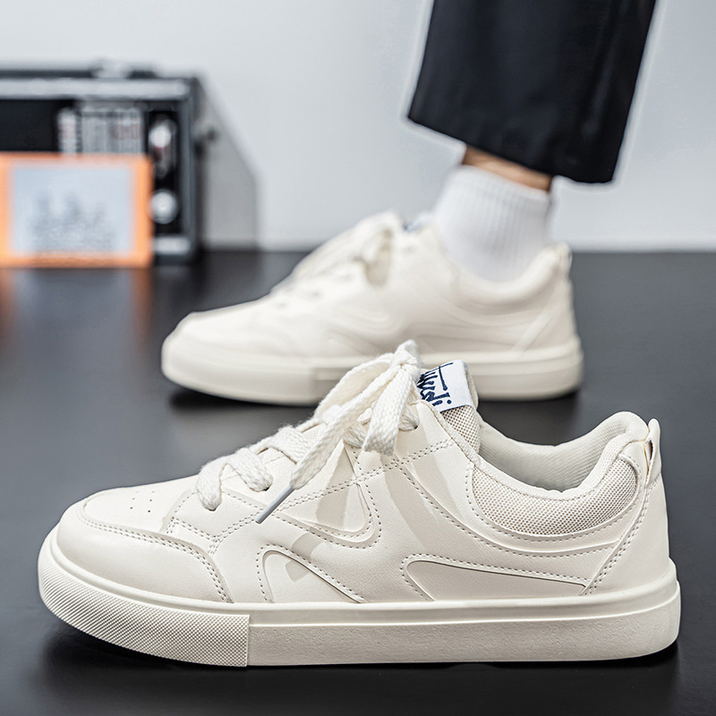 Men's Lace-Up PU Leather Casual Skate Shoes 4