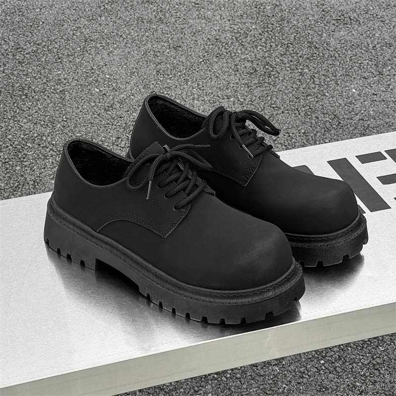 Scarpe casual stringate chunky da uomo in ecopelle PU 3