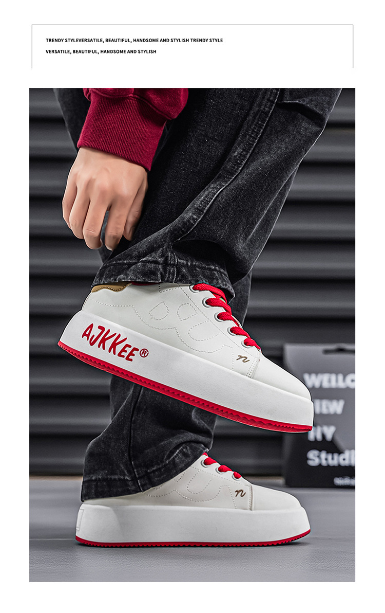 Unisex Plateau Freizeitschuhe zum Schnüren mit Erhöhung detail 16