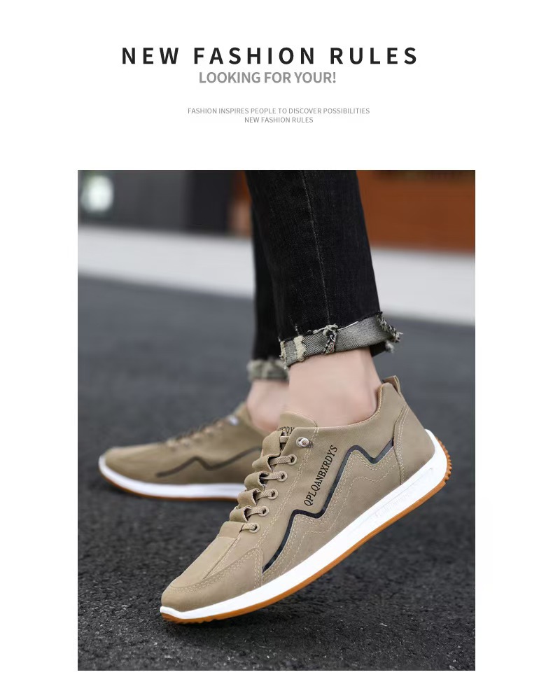 Scarpe casual da uomo stringate in ecopelle PU detail 11