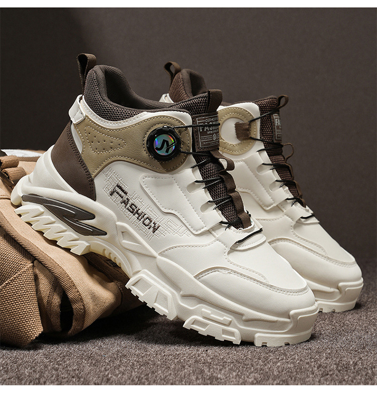 Chaussures casual à plateforme antidérapantes pour homme style colorblock detail 12