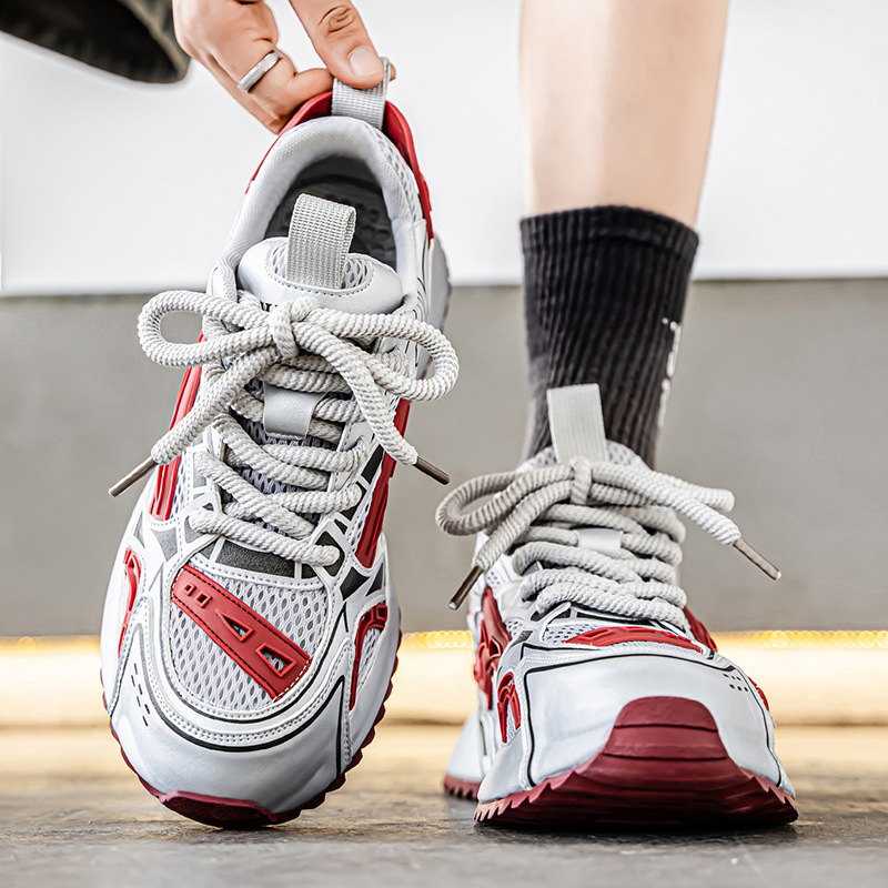 Baskets casual respirantes en mesh à blocs de couleurs pour homme 5
