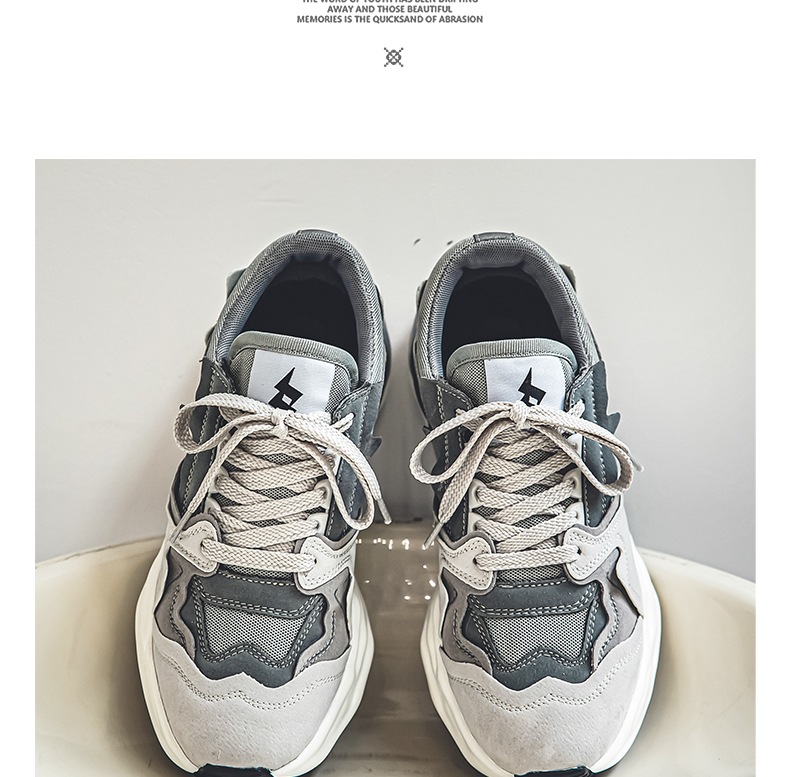 Chaussures casual pour homme respirantes à lacets style color-block detail 6