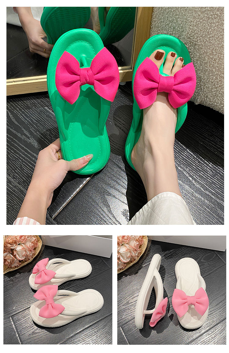 Women's Lightweight Soft-Sole EVA Bow Flip-Flops detail 2