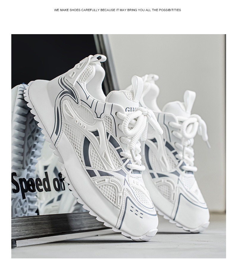 Baskets casual respirantes en mesh à blocs de couleurs pour homme detail 8