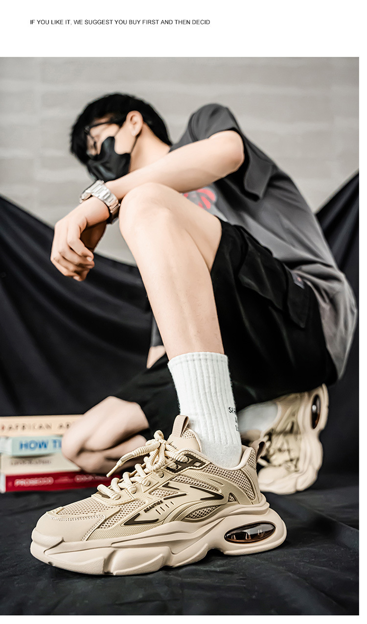 Chaussures casual à plateforme et lacets respirantes pour homme detail 16
