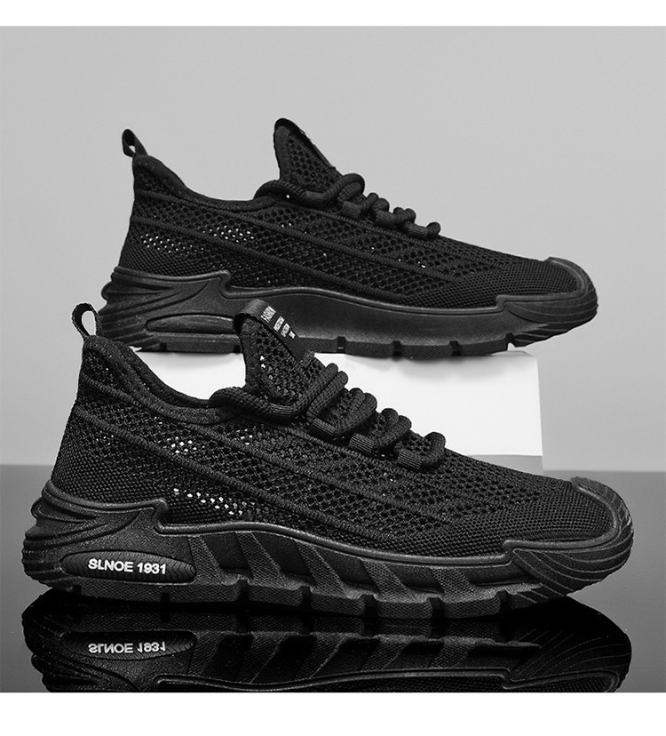 Chaussures casual pour homme en mesh respirant à semelle plateforme detail 7