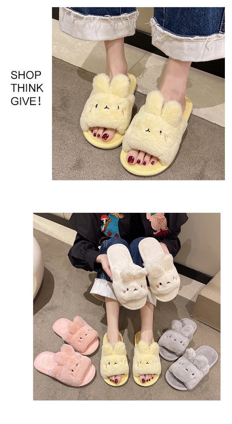 Women's Cozy Plush Open-Toe Slippers detail 8