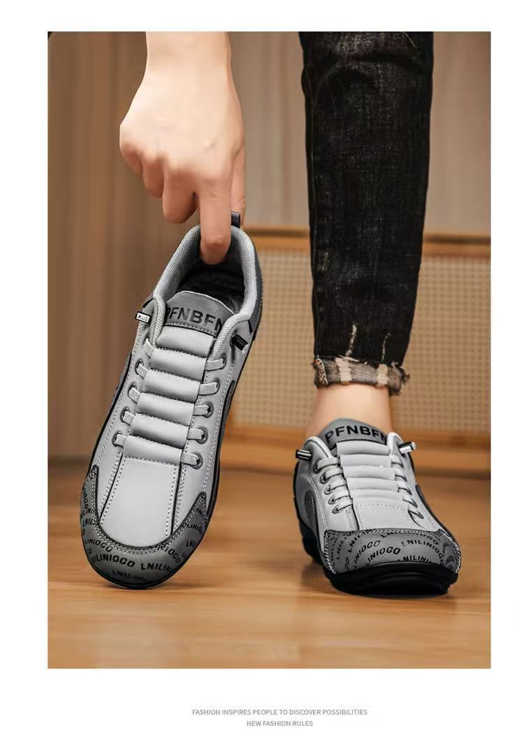 Men's Colorblock Lightweight Lace-Up Casual Shoes detail 8