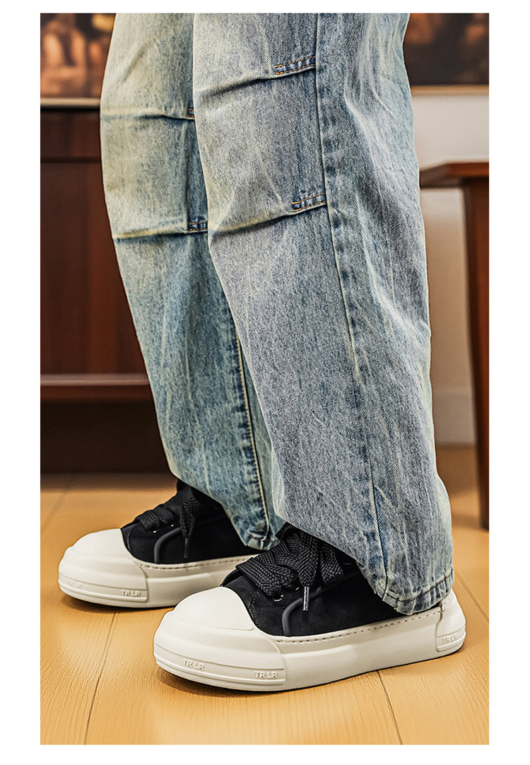 Men's Platform Lace-Up Chunky Casual Shoes detail 11